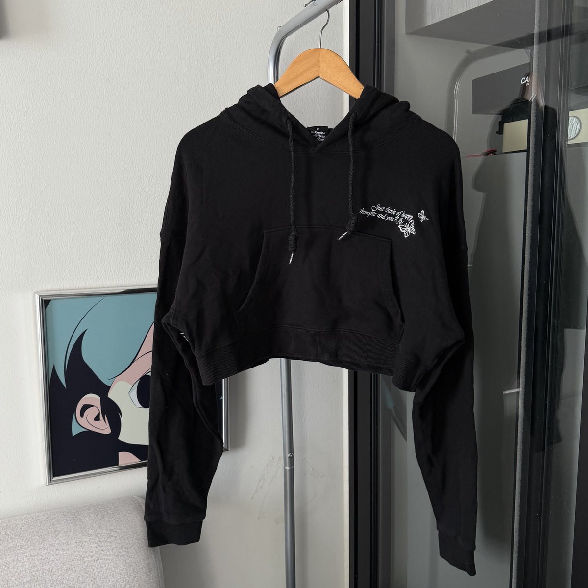 studio_doublep's tweet image. Compàgno hoodie CPGN ทรงครอปสีดำเข้มปักหน้าหลังเชือกเดิมอยู่ครบ

 ✿ สภาพโดยรวม 10/10

 ✿  อก : 46 ยาว : 16

 ✿ ราคา 280.- ส่งฟรี