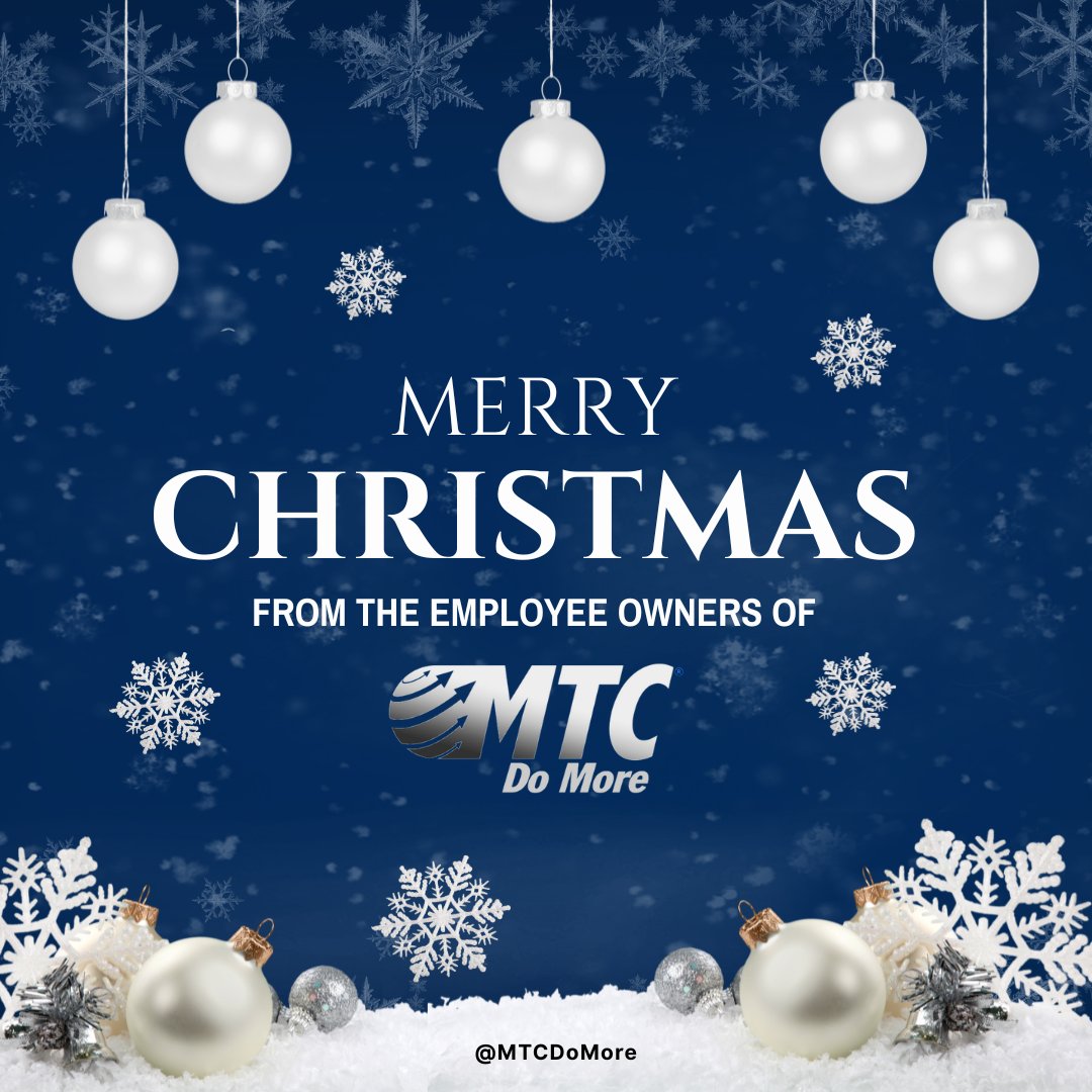 Wishing you a Merry Christmas from #MTC! On this special day, we celebrate the joy of the season and the relationships that make our work meaningful. May your holiday be filled with laughter, warmth, and lasting memories.
#Christmas2025 #MTCDoMore #MTC #ESOP