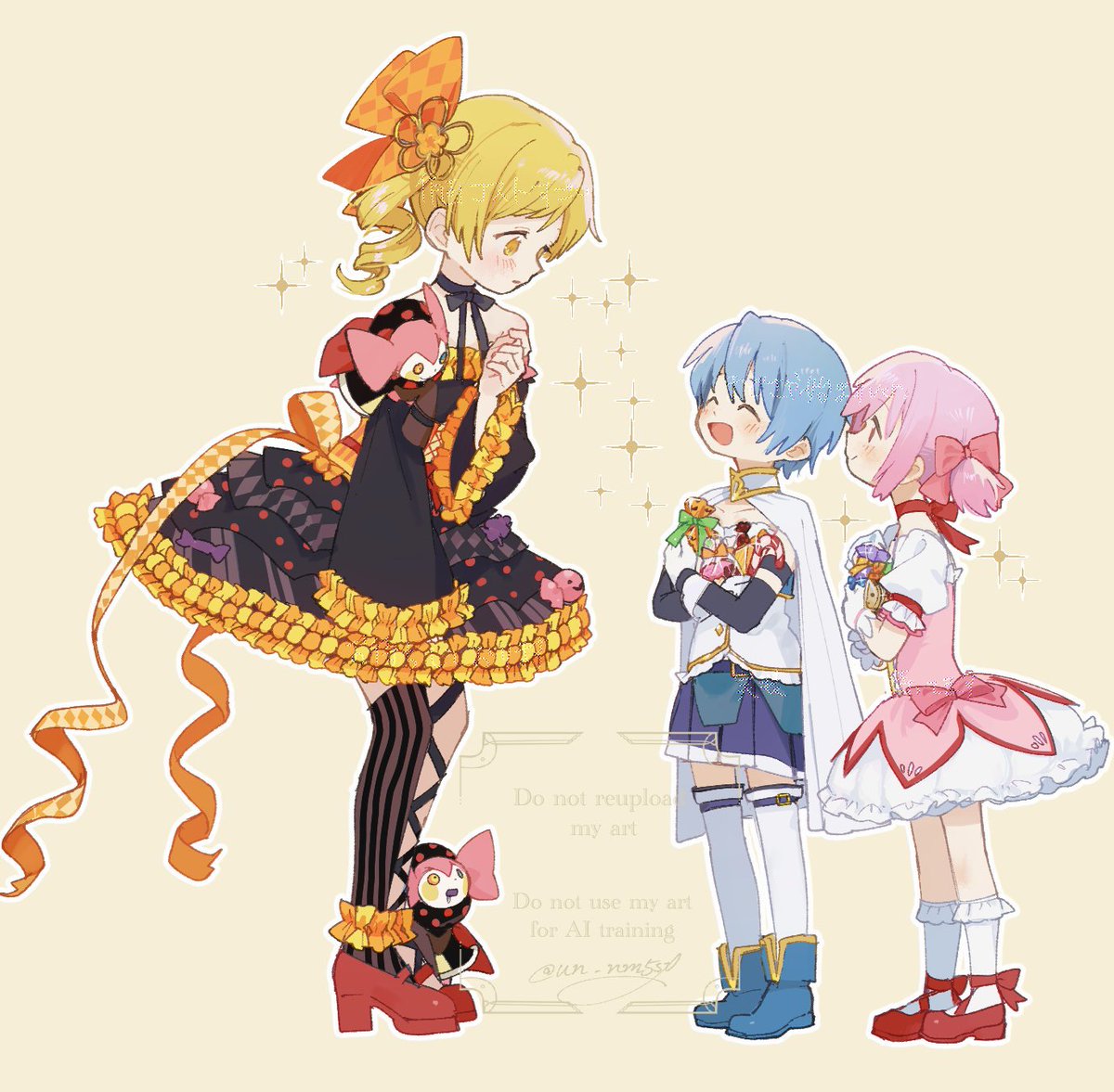 un_nm5sy's tweet image. ハロウィンマミさん家に来ていたツインテとショートの二人組、まどさや始まりverだった説を打ち立てにきました