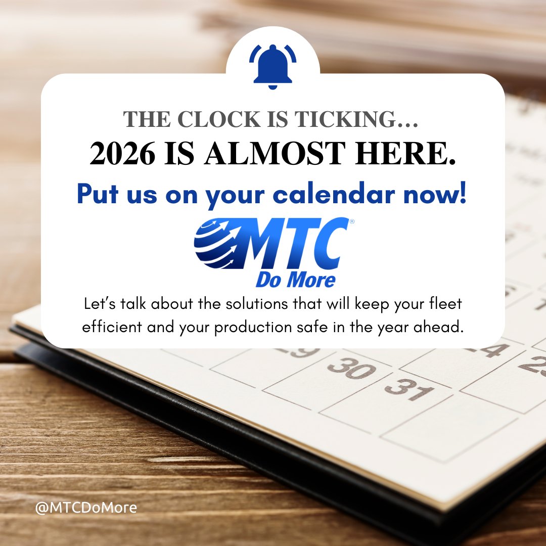 The clock is ticking … 2026 is almost here. Next week, the calendar flips, and the demands on your operation won’t slow down. From #batteryhandling to #foodproduction, #MTC is ready to help you start strong. 
#CountdownTo2026 #FutureReady #GoMTC #MTCDoMore