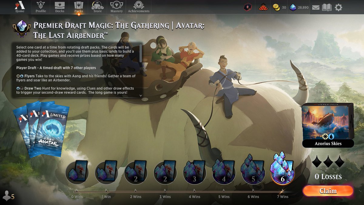 ThePastaPirate's tweet image. 🪽🏆7-0 Azorius Skies🏆🪽

1) 1x Appa: absolutely busted rare

2) 2x Sub felt like cheating sometimes

3) 3x protection: Enter/Form kept my squad in the air

4) 4x Parrot: prowess/vigi played solid offense/defense

Draft: 17lands.com/draft/478b5057…

Games: 17lands.com/details/478b50…