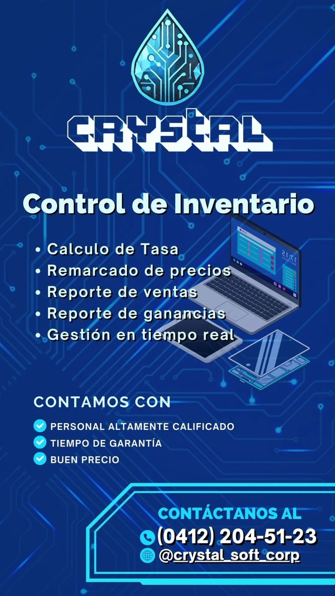 liliayala8789's tweet image. ¿Eres emprendedor y tienes un negocio de ventas de víveres? Si la respuesta es sí, este #software es para ti. Lleva el control de tu negocio desde tu celular, tableta o laptop. Pide una demostración, y pruébalo. #emprendimiento #ventas #BCV #Venezuela #app #GestionAdministrativa
