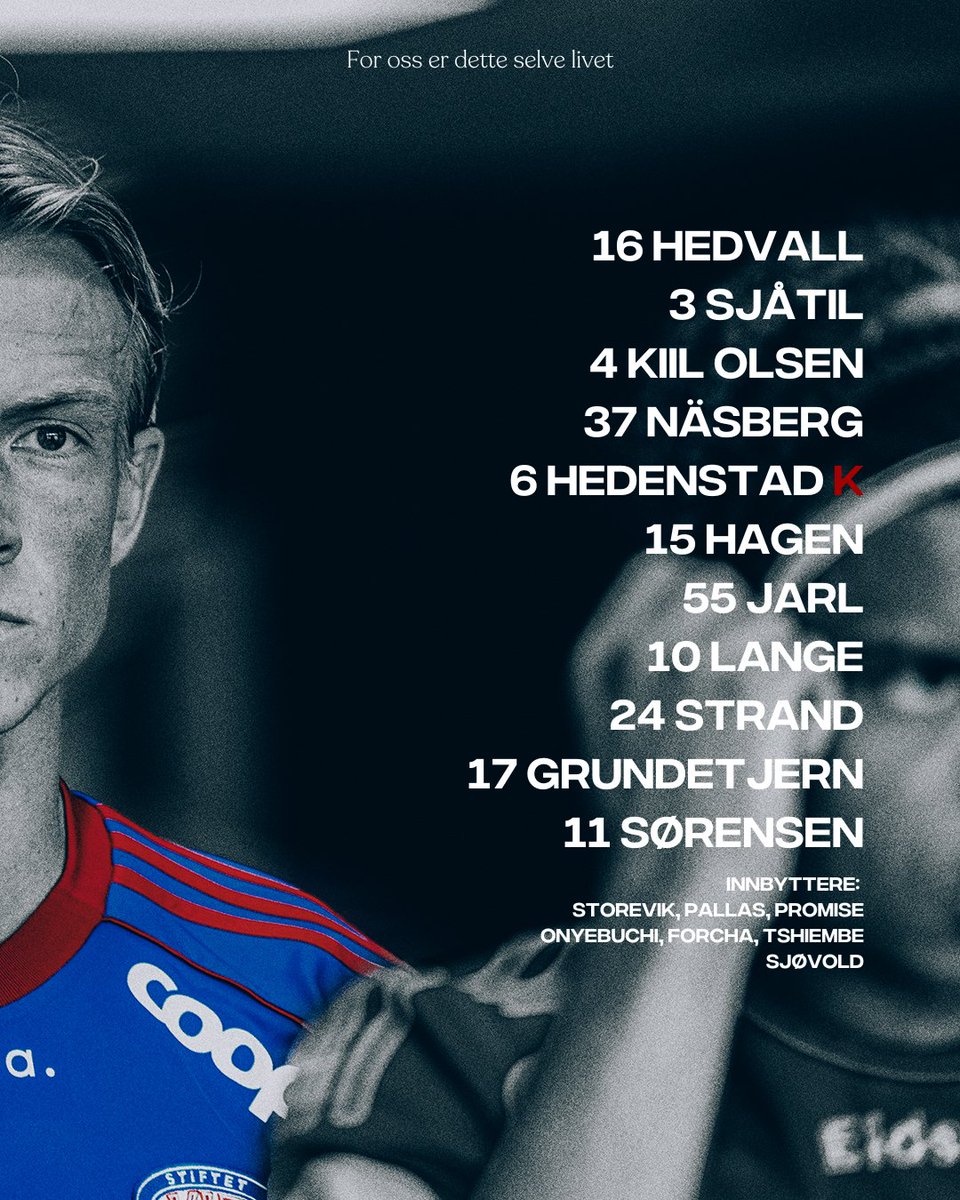 ℹ️ Thorvaldsen er dessverre igjen i Oslo grunnet skade, og er dermed ute av troppen.