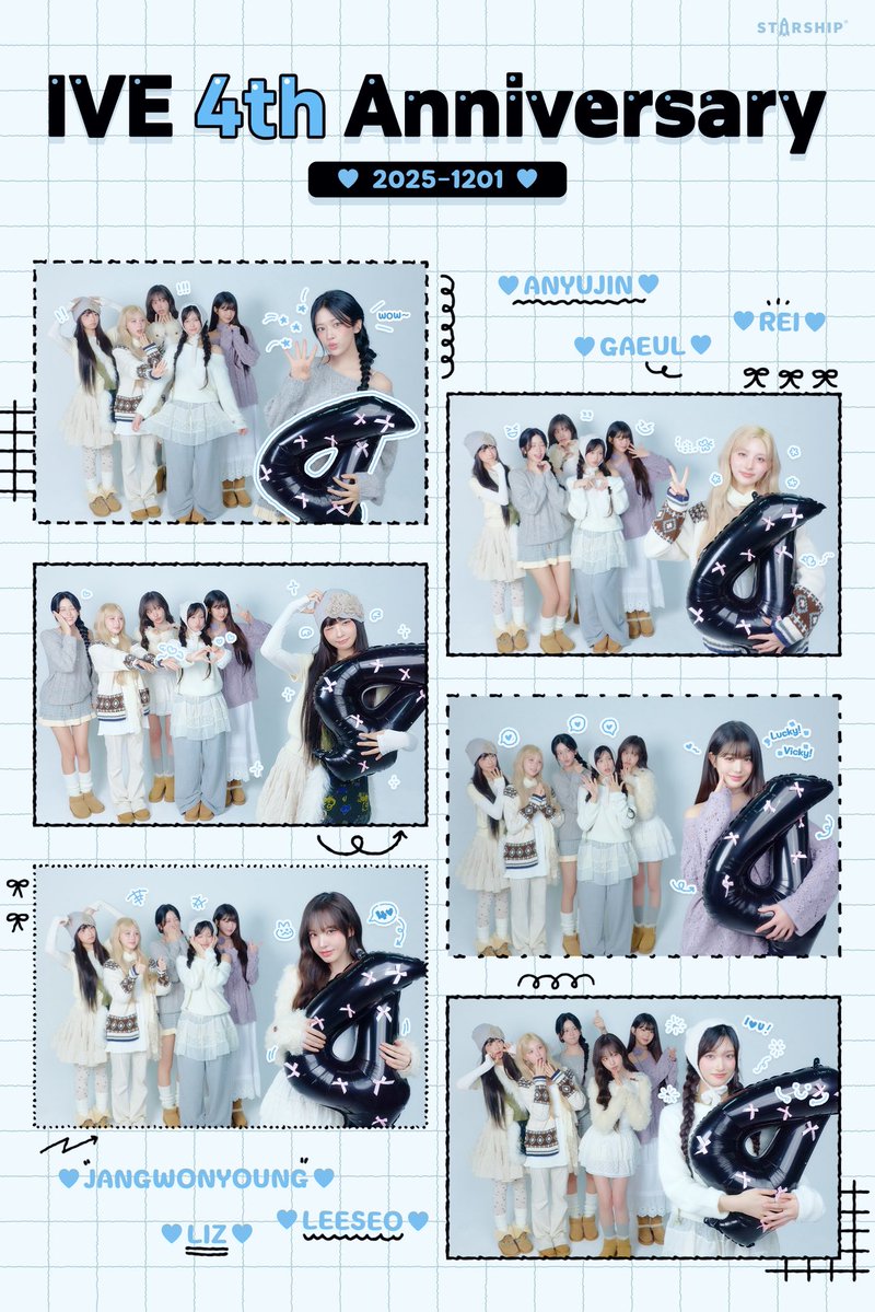 🤍 HAPPY IVE DAY 🤍
𝙸𝚅𝙴 𝙳𝙴𝙱𝚄𝚃 𝟒𝐓𝐇 𝙰𝙽𝙽𝙸𝚅𝙴𝚁𝚂𝙰𝚁𝚈

#IVE #아이브 의 데뷔 4주년을
축하합니다 🎁🎉

#HappyIVEday
#IVE_4th_Anniversary
#영원히_아이브_여섯을_간직하길 ❄️