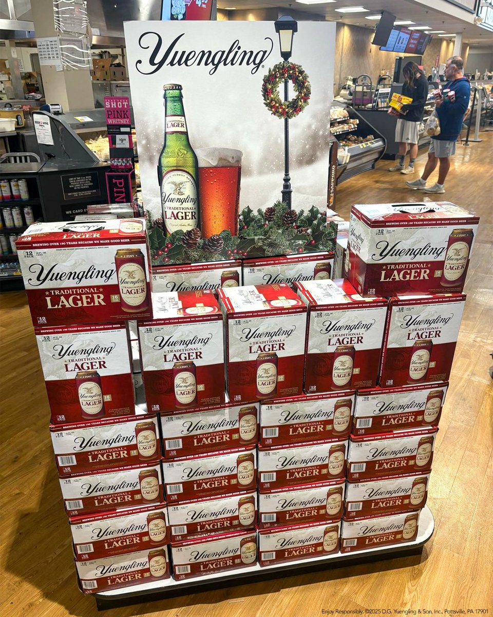 Whether you’re hosting, gifting, or just settling in for a cozy night, Yuengling Lager is ready for all your holiday moments. Grab a pack (or two) and keep the season merry. Cheers!🍻🎄