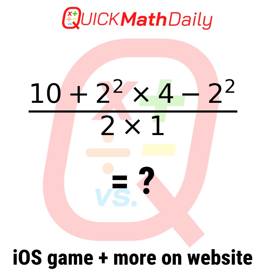 QuickMathDaily's tweet image. 🧐 Ready to Test Your Math IQ? 🚨

Solve This &amp;amp; Share Your Answer in the Comments!👇
