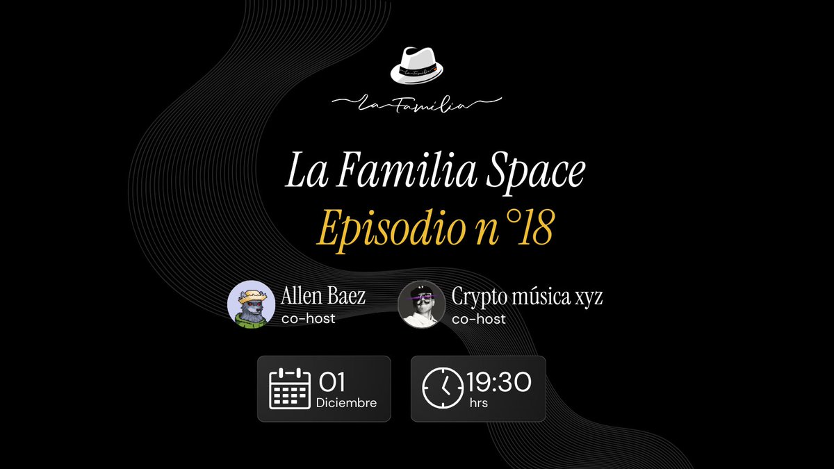 Este lunes estaremos entrevistando a <a href="/MeteoraES/">Meteora Español</a>  de Solana, y hablaremos de liquidez, precios y otros conceptos básicos de economía descentralizada y casos de uso.

Un Space fomentado por la gran <a href="/LaFamilia_so/">La Familia</a> de Solana en tu idioma favorito, en español.
x.com/i/spaces/1djGX…