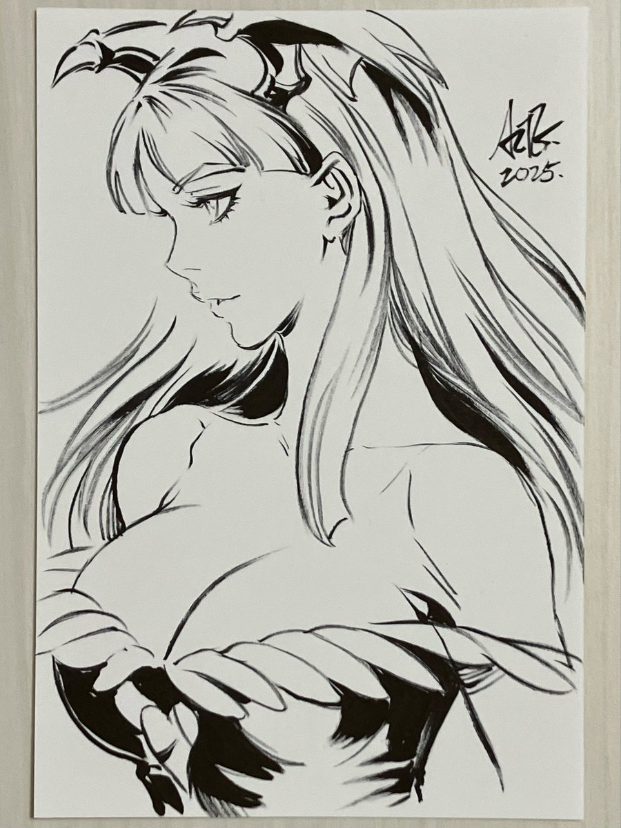 LonelyShitizenK's tweet photo. ジャパコミ当日コミッション、ではなく
スタンリー・ラウ先生(@Artgerm)
・描き下ろしポストカード | モリガン
・リマーク | WITCHBLADE #12 (2024)
これだけでも別格な感じがしました！
次回はコミッションに全ベットします！
#ジャパコミ
#Darkstalkers #Morrigan
#Witchblade #SaraPezzini https://t.co/rE1ITj0Lku