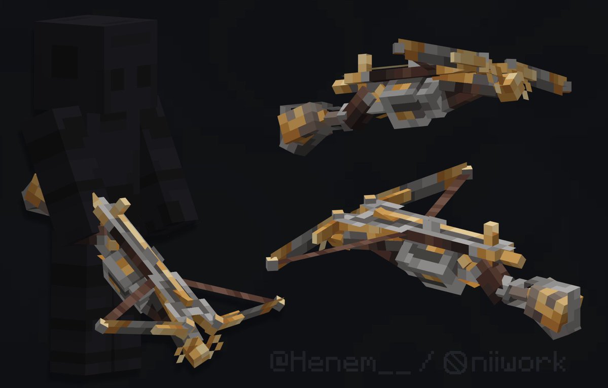 Halloween crossbow

made with: <a href="/blockbench/">Blockbench</a> 
made for: <a href="/niiwork/">niiwork Studio</a>

#minecraft #pixelart #lowpoly #blockbench