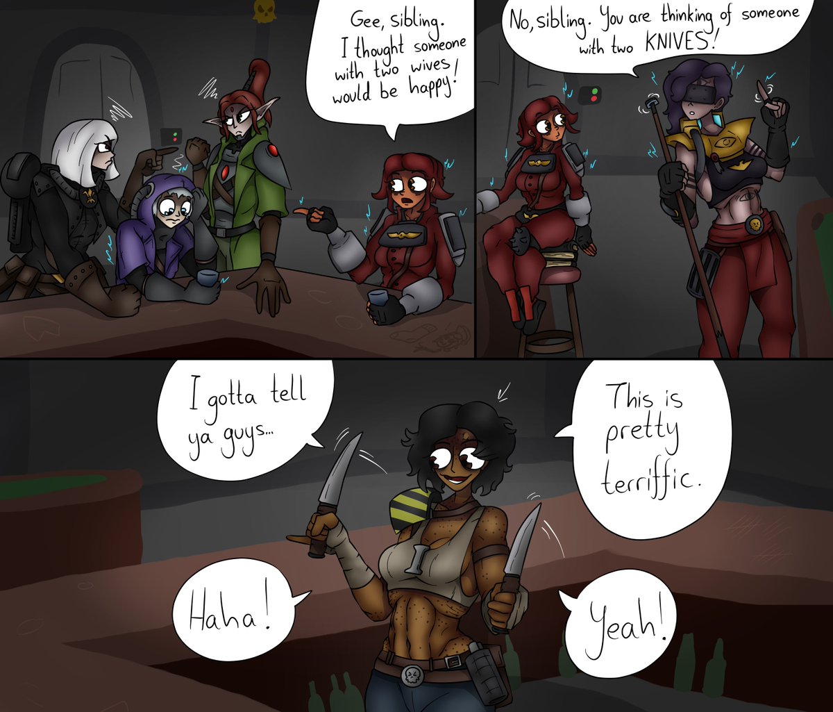 ProxyXAimee's tweet image. Looking forward to another gang of chaotic goobers in Darktide