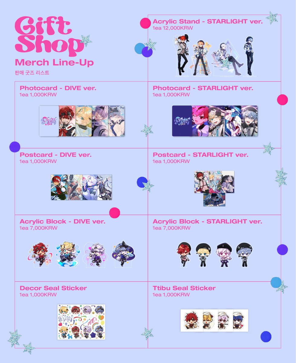 elsword_event's tweet photo. UNOFFICIAL trinityACE The 1st Album Repackage Event
Divin' 현장 굿즈 안내

*전프레는 온라인 예약 후 현장에서 수령이 가능합니다.
*온라인 판매는 행사 종료 후 이루어집니다.
*럭키드로우는 1회 1,500원, 최대 4회입니다.
*사이즈는 대략적인 크기이며, 실물과 다를 수 있습니다.

#엘카페_공지 https://t.co/bSEi89Q7tM