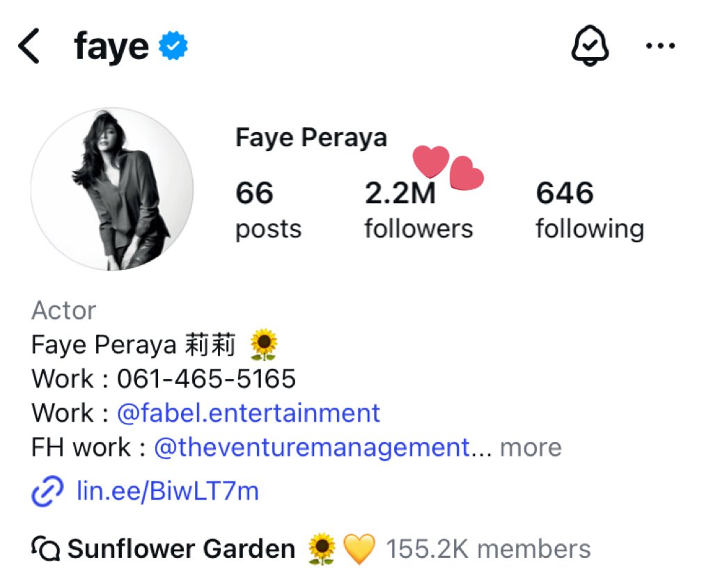 msfayemalisorn's tweet image. Congratulation on your 2.2M followers on IG P’Faye 🙌🏻

#FayePeraya