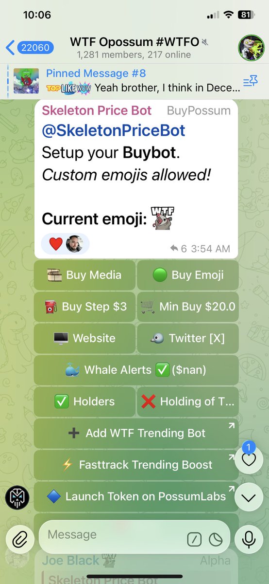 PatriotXAI's tweet photo. 🔥🔥🔥 Good morning everybody and happy Sunday I just found out that Joe Black has announced that we will be advertised on every single buy bot 🤖 in the entire skeleton 🏴‍☠️ ecosystem and I don’t know what the hell that would cost for a guy like me coming in off the street but I’m guessing that’s $20,000 to $50,000 worth of advertising on a weekly basis! 😱😎✅ Think about there must be 30 to 50 groups in that skeleton telegram I’ve never counted but between pump fun and BONK and four meme and all of the rest of them and just all of the big block chain trending channels there’s literally gonna be millions of advertisements with possum labs on it I can’t even imagine doing better advertising. I guess having MM CRYPTO might be nice one of the biggest bitcoin guys in the world but maybe we’ll get him next but that’s coming this week so that’s called maximum maximum exposure. 🔥👍🔝 Things are going to proliferate in a real way this week along with all of our help spreading tweets around and I happen to have one for you today ~ please go like and retweet and comment if you have the time and please drop this link into all of the biggest influencers comments cryptocurrency influencers comments around the world 🌎 so that we can let the beast free because possum labs wants to break the chains. It’s like holding back King Kong. It doesn’t work! It’s time! The journey begins! phantom whitelist happened last week, four months of grueling, construction, and build out completed by Joe Black and possum labs and skeleton and it’s time the world sees what we have the best launchpad on the planet and $WTFO will take place in the top 100 tokens on CMC in the next 2 to 3 months mark my words! That is my personal prediction! And I think it’s a very easy one! Easy easy easy win for me on that one!

JOE BLACK TG LINKS  🔗:
https://t.co/UO0en4ELtr

https://t.co/JMKNgsOlRm

🆕 Tweet: 
https://t.co/a6Qd9wvlxu

Website: https://t.co/kXikNv7haE
X: https://t.co/jwZvMn4xcF
TG: https://t.co/f1AJlIKdzk

$WTFO ~
https://t.co/24GHA1sEDy

Go get EM guys please go hit 💥 up that tweet ✈ and spread it everywhere!TYSM ~ Thanks! Full maximum explosive 💥 exponential exposure coming this week! 💵💵💵