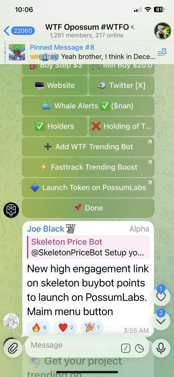 PatriotXAI's tweet photo. 🔥🔥🔥 Good morning everybody and happy Sunday I just found out that Joe Black has announced that we will be advertised on every single buy bot 🤖 in the entire skeleton 🏴‍☠️ ecosystem and I don’t know what the hell that would cost for a guy like me coming in off the street but I’m guessing that’s $20,000 to $50,000 worth of advertising on a weekly basis! 😱😎✅ Think about there must be 30 to 50 groups in that skeleton telegram I’ve never counted but between pump fun and BONK and four meme and all of the rest of them and just all of the big block chain trending channels there’s literally gonna be millions of advertisements with possum labs on it I can’t even imagine doing better advertising. I guess having MM CRYPTO might be nice one of the biggest bitcoin guys in the world but maybe we’ll get him next but that’s coming this week so that’s called maximum maximum exposure. 🔥👍🔝 Things are going to proliferate in a real way this week along with all of our help spreading tweets around and I happen to have one for you today ~ please go like and retweet and comment if you have the time and please drop this link into all of the biggest influencers comments cryptocurrency influencers comments around the world 🌎 so that we can let the beast free because possum labs wants to break the chains. It’s like holding back King Kong. It doesn’t work! It’s time! The journey begins! phantom whitelist happened last week, four months of grueling, construction, and build out completed by Joe Black and possum labs and skeleton and it’s time the world sees what we have the best launchpad on the planet and $WTFO will take place in the top 100 tokens on CMC in the next 2 to 3 months mark my words! That is my personal prediction! And I think it’s a very easy one! Easy easy easy win for me on that one!

JOE BLACK TG LINKS  🔗:
https://t.co/UO0en4ELtr

https://t.co/JMKNgsOlRm

🆕 Tweet: 
https://t.co/a6Qd9wvlxu

Website: https://t.co/kXikNv7haE
X: https://t.co/jwZvMn4xcF
TG: https://t.co/f1AJlIKdzk

$WTFO ~
https://t.co/24GHA1sEDy

Go get EM guys please go hit 💥 up that tweet ✈ and spread it everywhere!TYSM ~ Thanks! Full maximum explosive 💥 exponential exposure coming this week! 💵💵💵