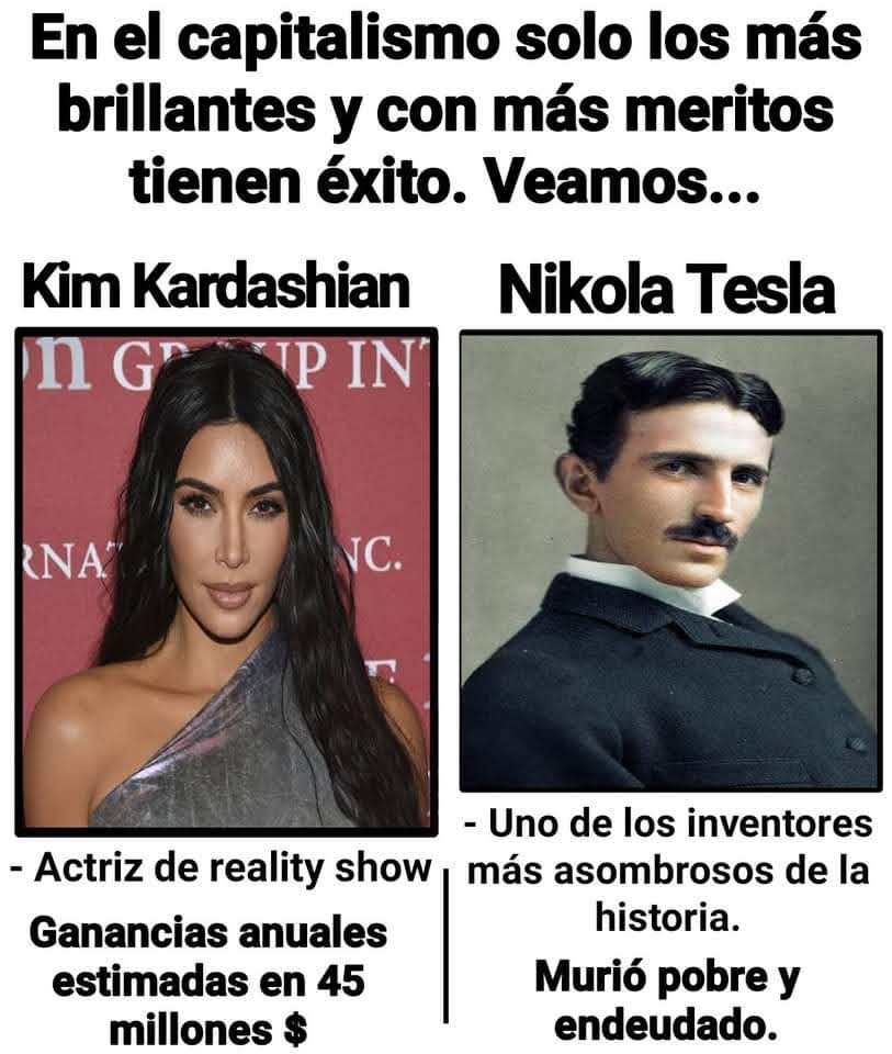 MayoVonHoltz's tweet photo. El que decide quién es rico en el capitalismo es el criterio y voluntad de los consumidores, nó las leyes obligatorias y facciosas del Estado que le quitan a unos para regalarle a otros. Tesla fue un genio científico, pero un resentido que odiaba la capacidad comercial de Edison. https://t.co/W5bekCQ9dG