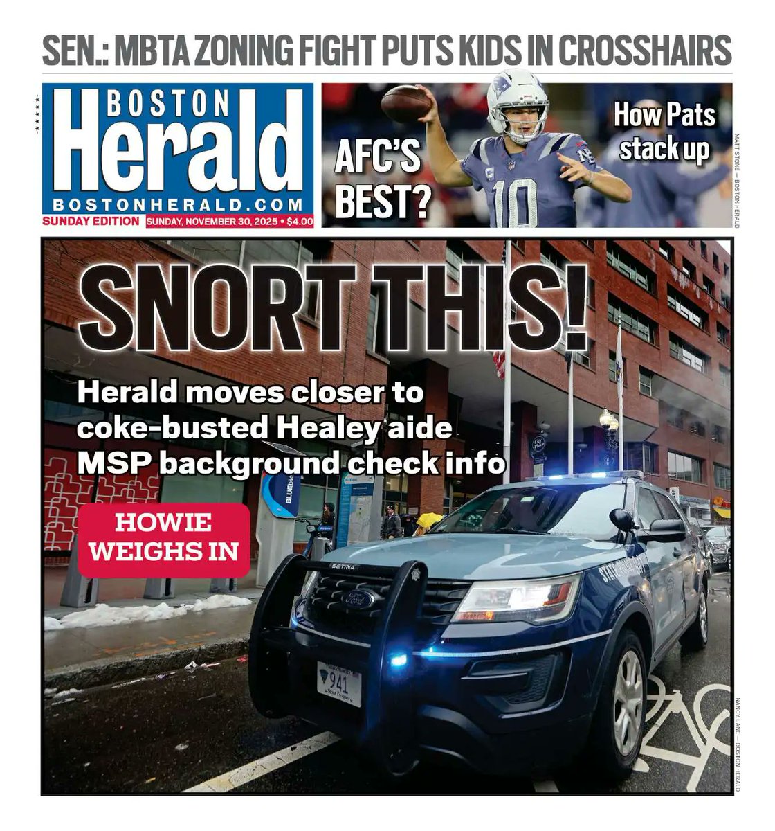 Boston Herald front page – Nov. 30, 2025