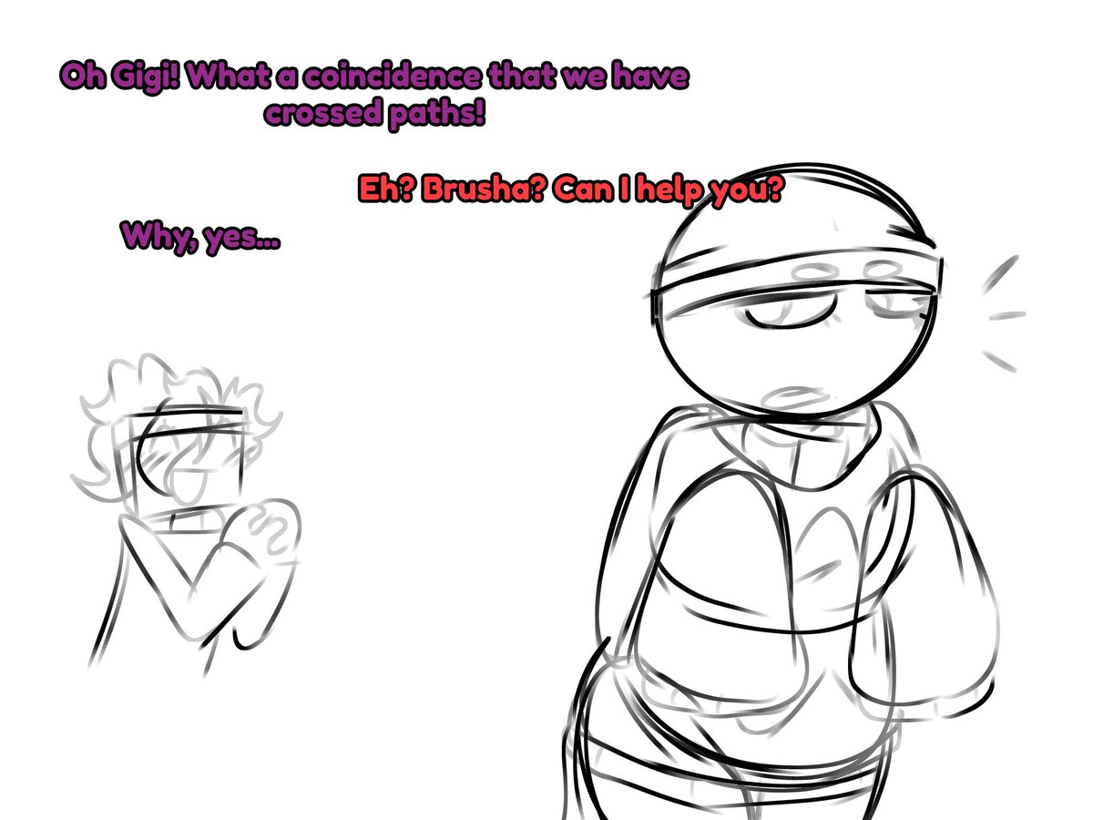 puppnyo's tweet image. Brusha’s art project [ #dandysworld #brusha #gigi #paintedcapsule #comic ] (1/3)