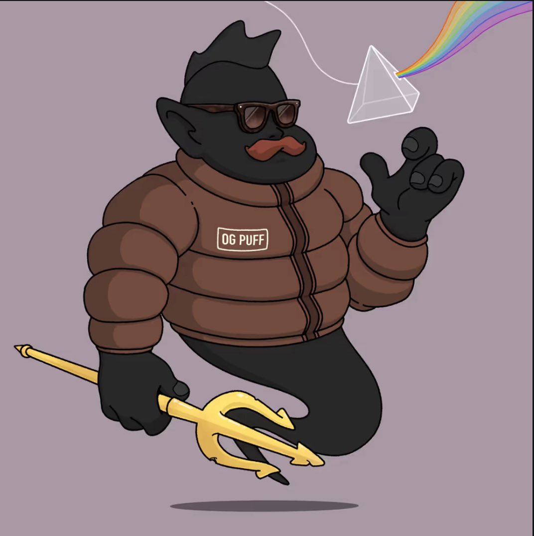 I now have 45 OGenies in my collection! The <a href="/OGTripleMedia/">OGTriple Official</a> website shows the number of items in the collection (including unrevealed) for each trait. Excluding 1/1s, my rarest is the left hand trait on OGenie 2610. He is holding a Special: Lucid Trident and there are only 11 in