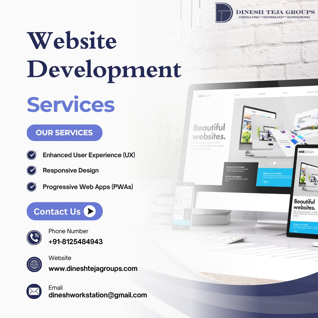dineshteja57490's tweet photo. Make your brand stand out online with a professionally designed website focused on clarity and user experience.

visit our Web Designing and Development Page: https://t.co/HXscG966hM

#webdevelopment #WebDesign #websitedesign #webdesigninganddevelopment #CustomWebDesign https://t.co/aaSeikSY8g