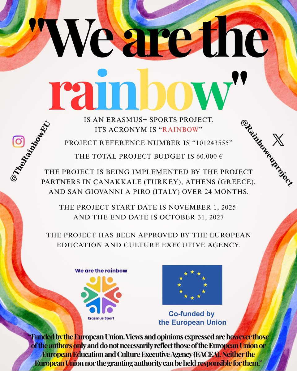 CiviAthelt's tweet photo. "We Are The Rainbow"-
🌈𝑹𝒂𝒊𝒏𝒃𝒐𝒘 𝒔𝒕𝒂𝒏𝒅𝒔 𝒇𝒐𝒓 𝒄𝒍𝒆𝒂𝒏 𝒔𝒑𝒐𝒓𝒕𝒔
A project that uses the power of sports to educate, raise awareness, and speak out against violence. https://t.co/hvEx082pPE