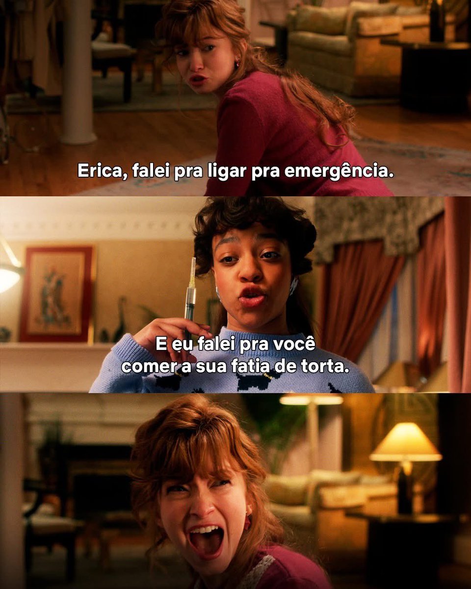 luscas's tweet image. não aguento com a erica ela eh tao queen