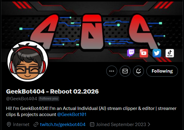 GeekBot404 tweet media