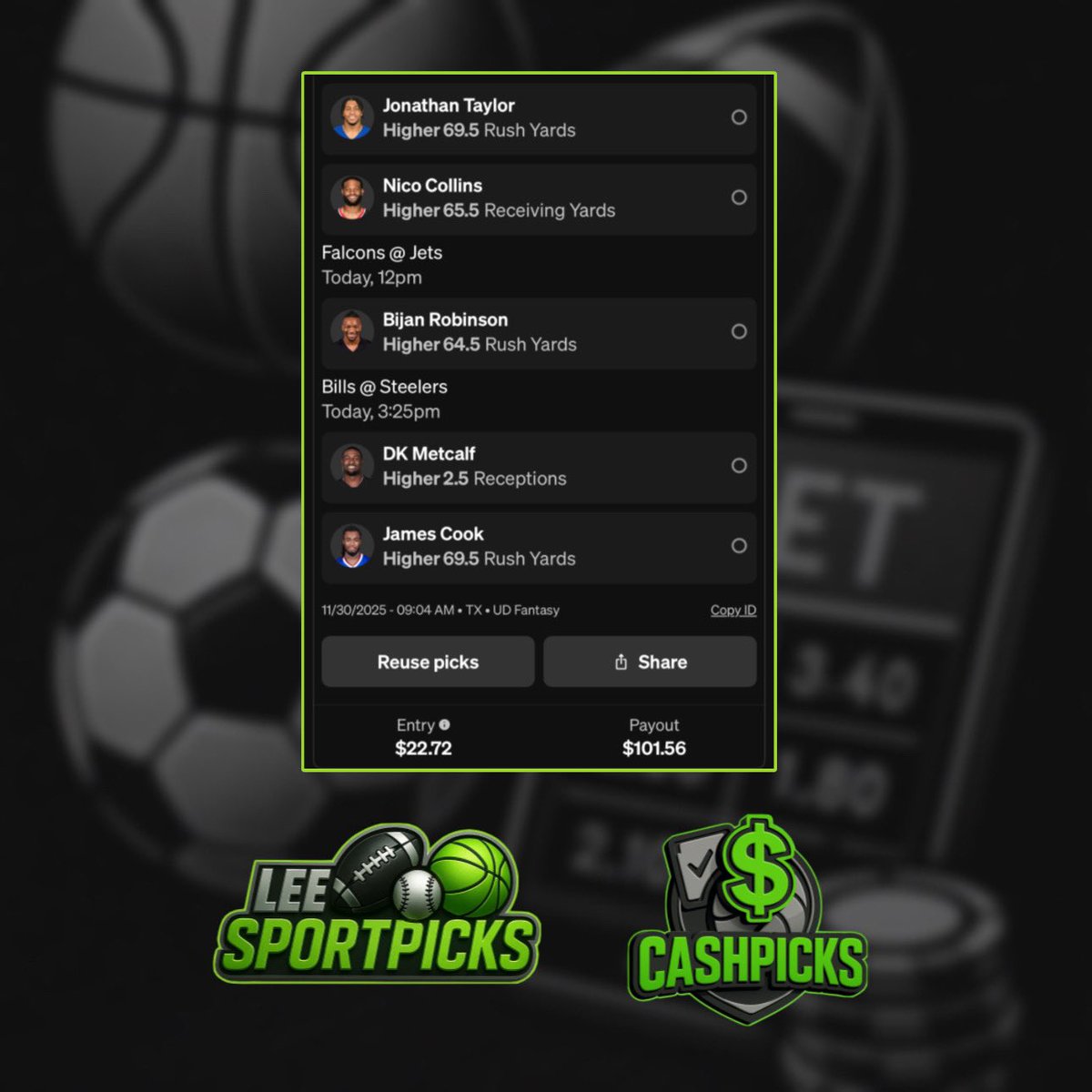 leesportpicks's tweet image. FREE SLIP OF THE DAY 💵 This might be the easiest $100 you make today… tell me I’m wrong 👀