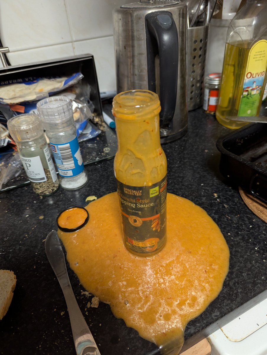 So <a href="/AldiUK/">Aldi Stores UK</a> I opened a bottle of kimchi sauce and...
