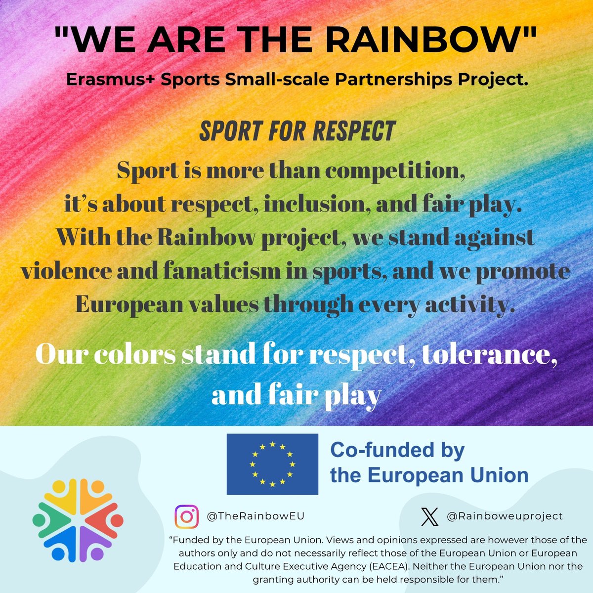CiviAthelt's tweet photo. "We Are The Rainbow"-
🌈𝑹𝒂𝒊𝒏𝒃𝒐𝒘 𝒔𝒕𝒂𝒏𝒅𝒔 𝒇𝒐𝒓 𝒄𝒍𝒆𝒂𝒏 𝒔𝒑𝒐𝒓𝒕𝒔
A project that uses the power of sports to educate, raise awareness, and speak out against violence. https://t.co/FfRbukAjYG