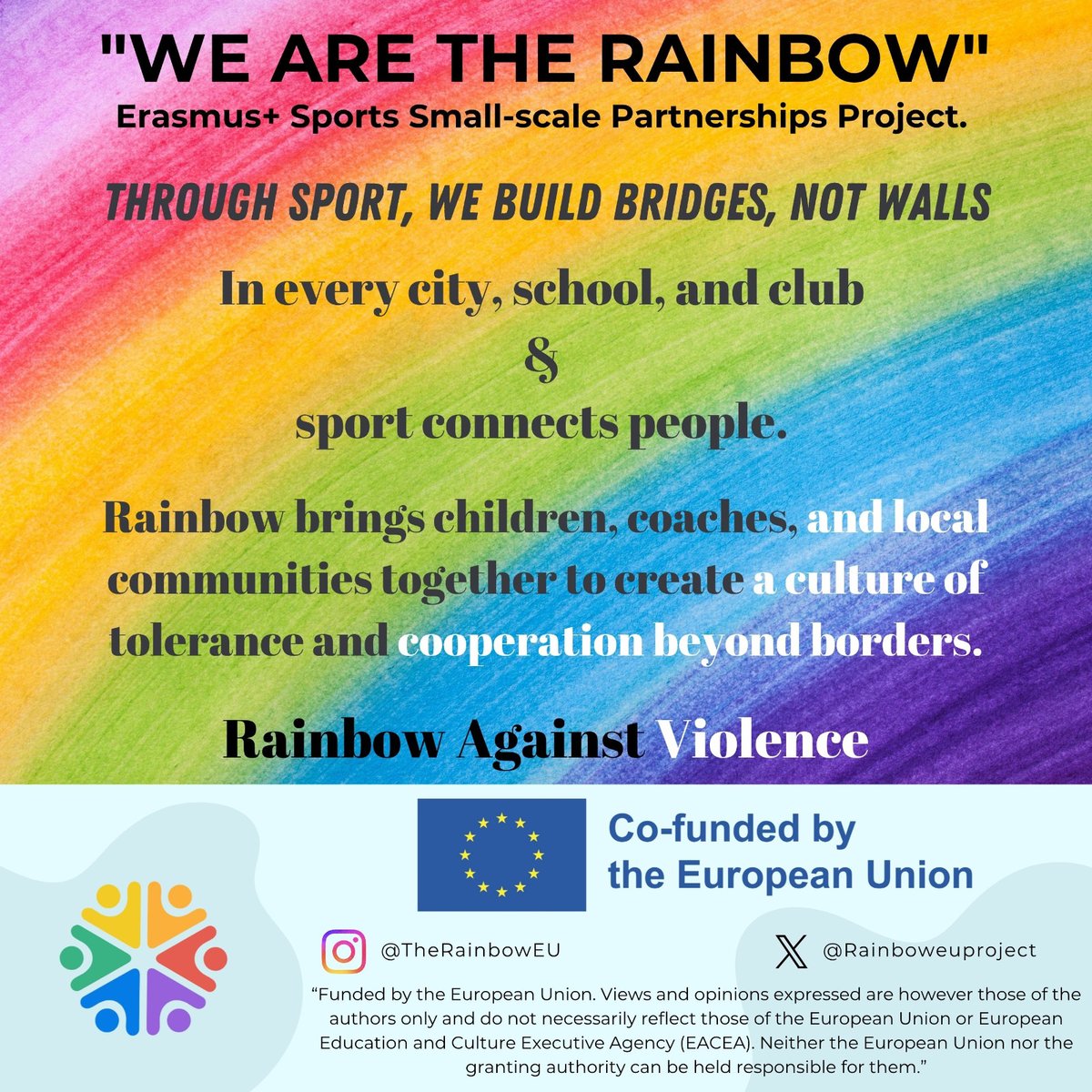 CiviAthelt's tweet photo. "We Are The Rainbow"-
🌈𝑹𝒂𝒊𝒏𝒃𝒐𝒘 𝒔𝒕𝒂𝒏𝒅𝒔 𝒇𝒐𝒓 𝒄𝒍𝒆𝒂𝒏 𝒔𝒑𝒐𝒓𝒕𝒔
A project that uses the power of sports to educate, raise awareness, and speak out against violence. https://t.co/7N7ns22iRp