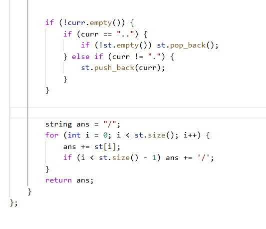 SunnyKumar51305's tweet image. 🔥 Problem of the Day:  Simplify Path
Approach:  
Language: C++
Difficulty: Easy
✅ Passed all testcases
#DSA #LeetCode75