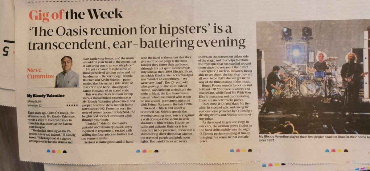 Steve_Cummins's tweet photo. My review of my bloody valentine in today's @businessposthq 

#mbv #mybloodyvalentine https://t.co/dii5zVqO8s