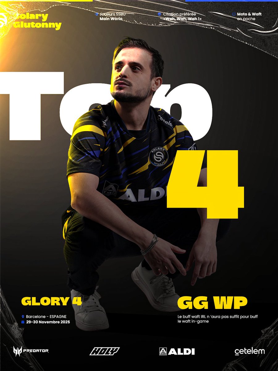 Le buff Waft irl n'aura malheureusement pas suffi pour notre William national.

Top 4 au Glory 4 pour <a href="/GlutonnySSB/">SLY | Glutonny</a> 💛💙

#SLYWIN