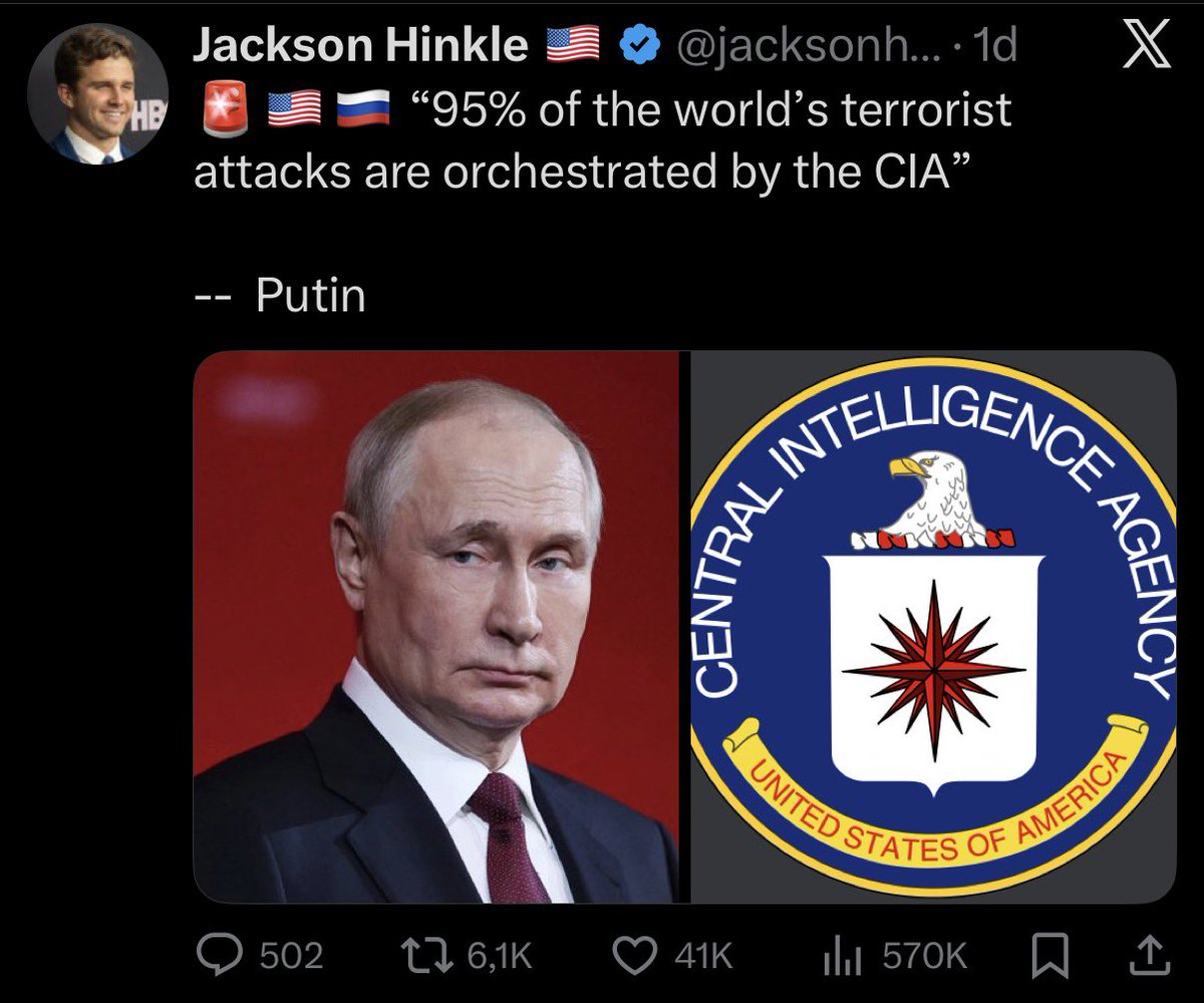 Can you imagine being American and posting Russian propaganda like this. 

Jackson hinkle is a traitor to America. He has turned on his own country for profit. 

You would think someone would deal with him appropriately.