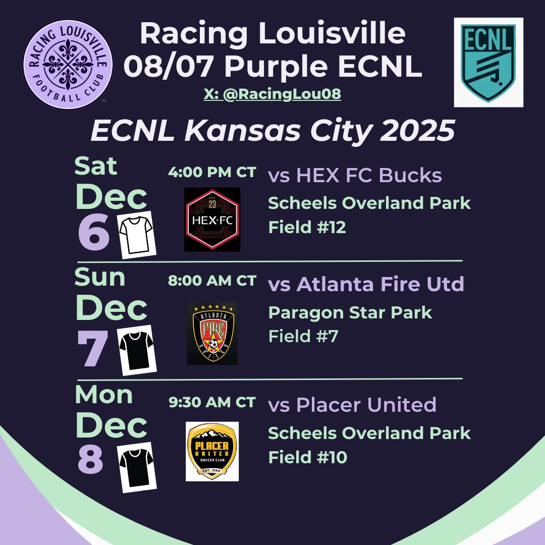 RacingLou08's tweet photo. Just six days until #ECNLKC!

Can't wait!!

@LouCityAcademy @ECNLgirls @ImYouthSoccer @ImCollegeSoccer https://t.co/QK73TrBSzz
