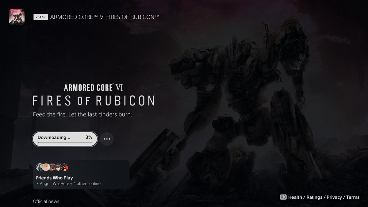 BasedLEDA's tweet photo. I'm installing the game already. As soon as I finish Stellar Blade and FF16, I'm jumping in to pilot my own mech! https://t.co/5W4htdOsjS