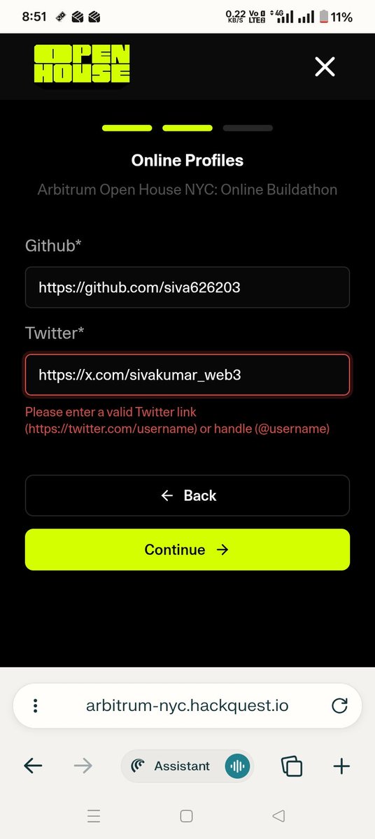 sivakumar_web3's tweet photo. @arbitrum_india  this is an issue. https://t.co/U4L15OGssn
