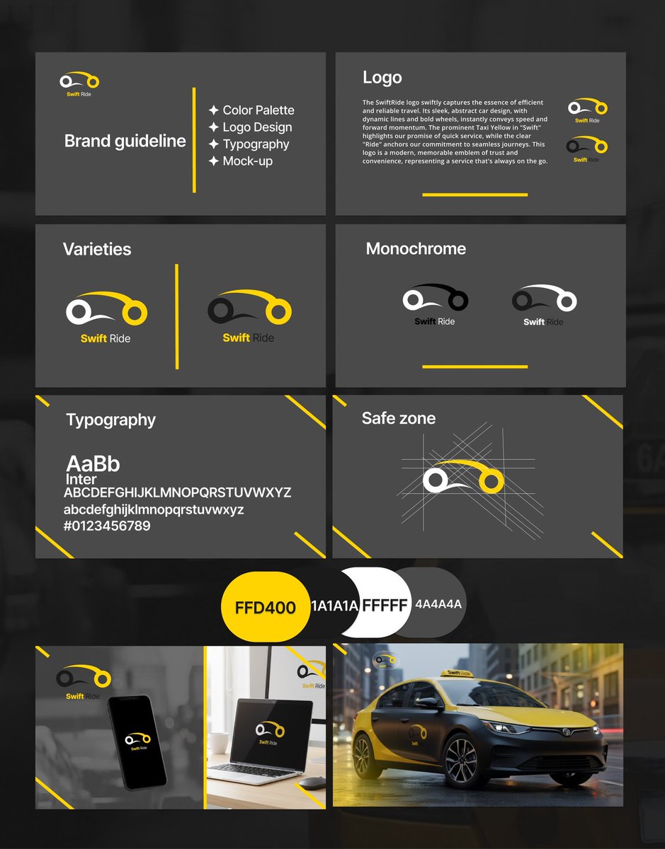 Yellow means GO. 🟡⚡️
Just wrapped up a complete brand identity and digital experience for Swift Ride. We wanted every touchpoint—from the app icon to the Instagram ads—to feel fast, safe, and world-class.
Check out the full system.
#LogoDesign #WebDesign #BrandIdentity