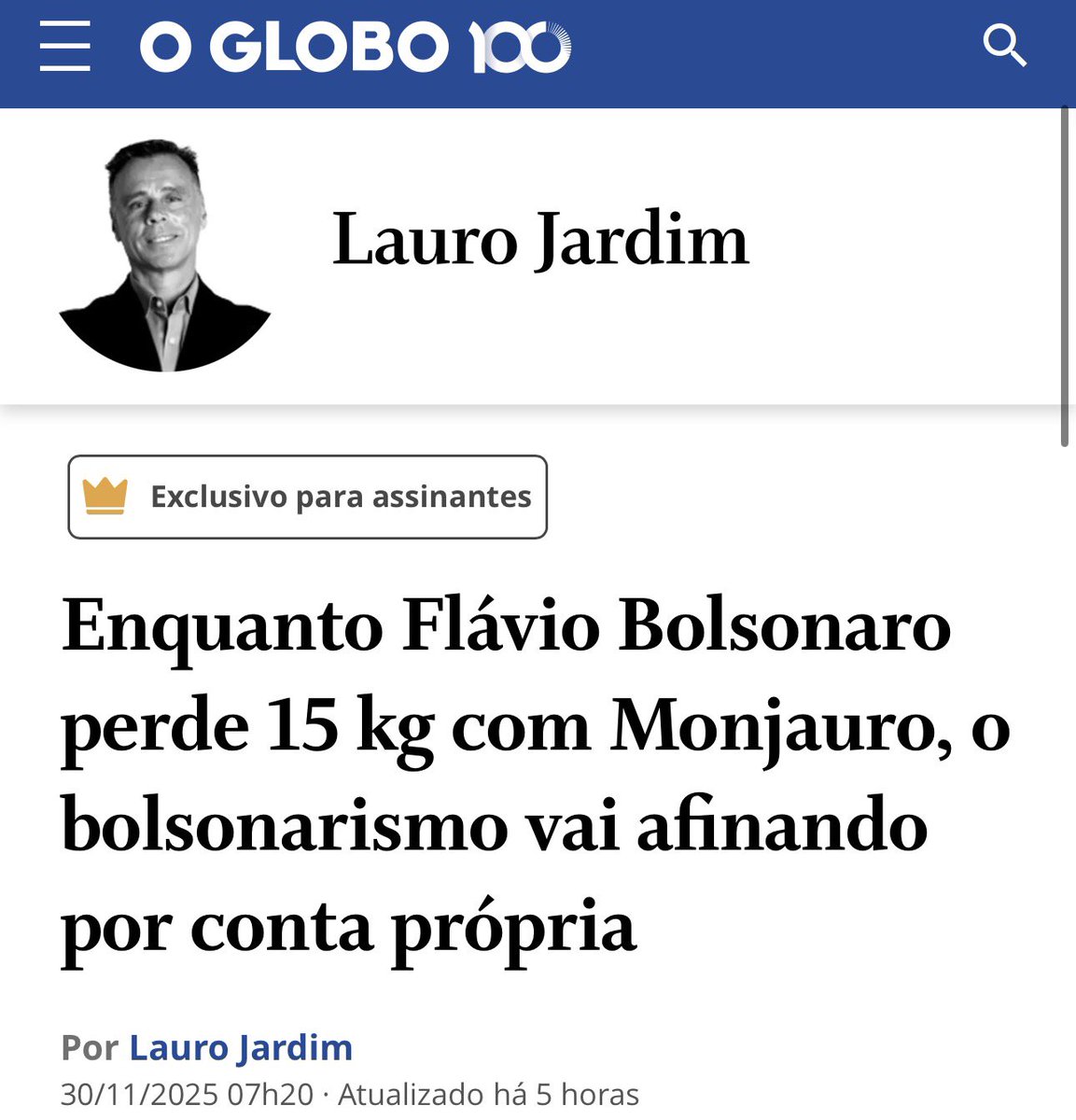 Tali_Mito22's tweet image. Existem os canalhas, os super canalhas e o Lauro Jardim‼️
TNC

Libertem Bolsonaro do seu cárcere e deixem ele disputar 2026 contra Lula pra vc ver o poder do Bolsonarismo‼️