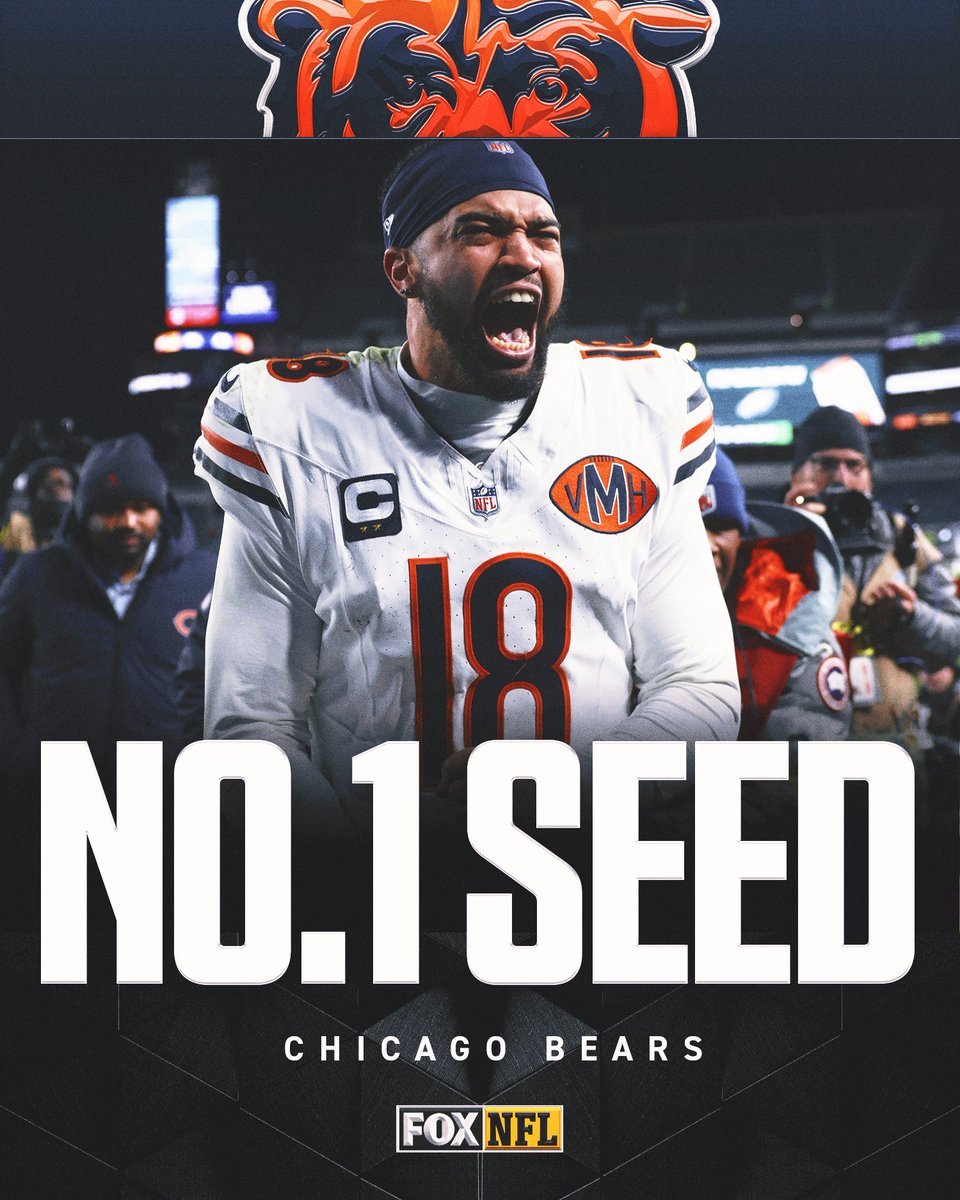 We have a new No. 1 seed in the NFC 👀🐻

<a href="/ChicagoBears/">Chicago Bears</a>