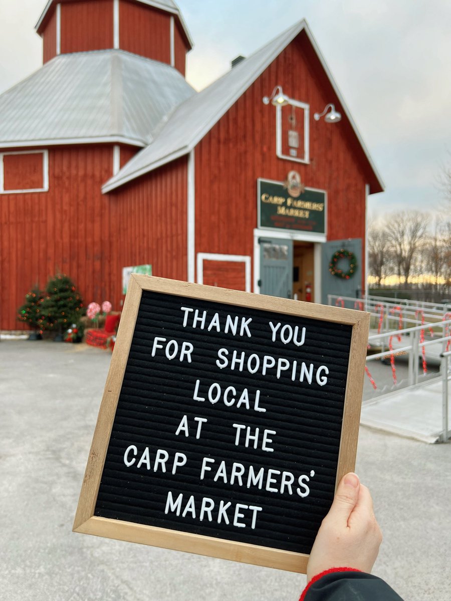 Thank you all for choosing to support our local Carp Farmers’ Market vendors this holiday season and all year long. Your support means the world to our group of dedicated local farmers, artisans and producers ❤️

We can’t wait to see you back at the Market in spring 2026! 👨‍🌾