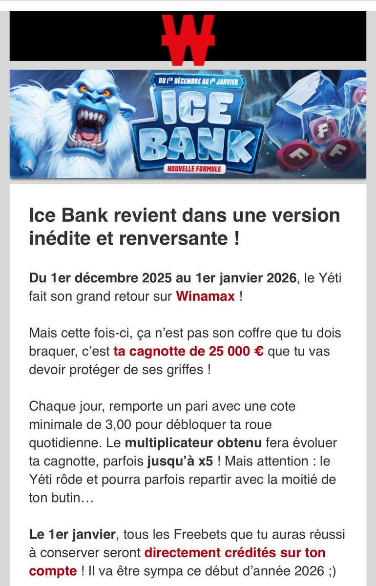C’est la pire promo, elle est faite pour renflouer les caisses, en faisant croire que vous allez pouvoir passer des cotes à +3.00 tous les jours. 

À éviter pour vos BK l’ekip!!!!
