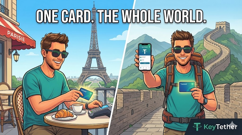 TetherKey51640's tweet photo. One card for the whole world 🗺️
✅Breakfast by the Eiffel Tower🇫🇷
✅Entry tickets to Machu Picchu🇵🇪
✅Dinner near the Great Wall 🇨🇳
Your crypto assets now power your real-world adventures.
Instant conversion at point of sale. ☕️ #TravelLife #Bitcoin #KeyTether https://t.co/H4IE8ZCoVN