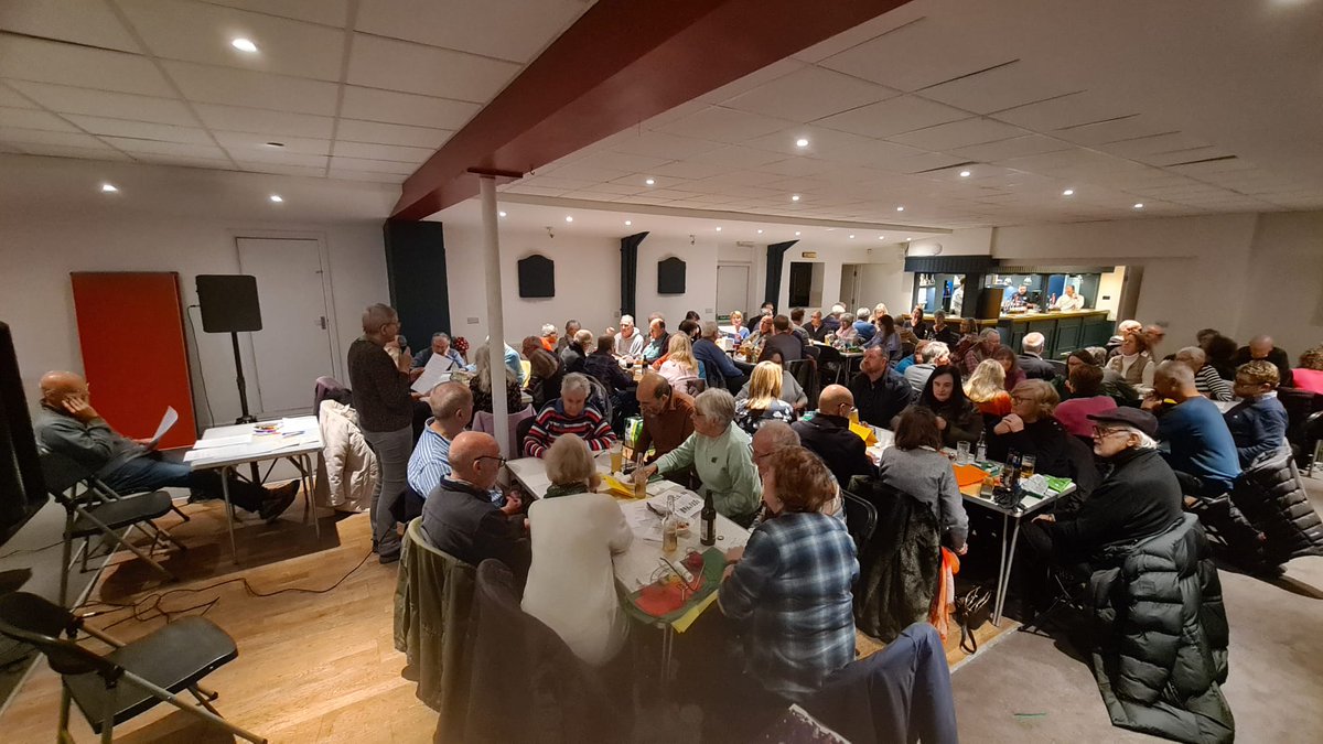 Gill James' report on the 2025 FWP quiz -
"Friday's quiz was a great success with a nice friendly sociable atmosphere. It was fully booked and there wasn't a spare chair to be found and not much room to move either: 80 people attended plus the organisers. Profit was £801.80."