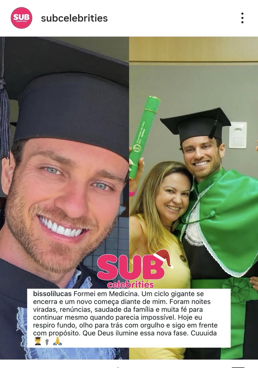 BissoliInfos's tweet image. Lucas formou em Medicina e foi destaque na Subcelebrities.
Clique no link e confiram!
instagram.com/p/DRsWny9gXCC/…