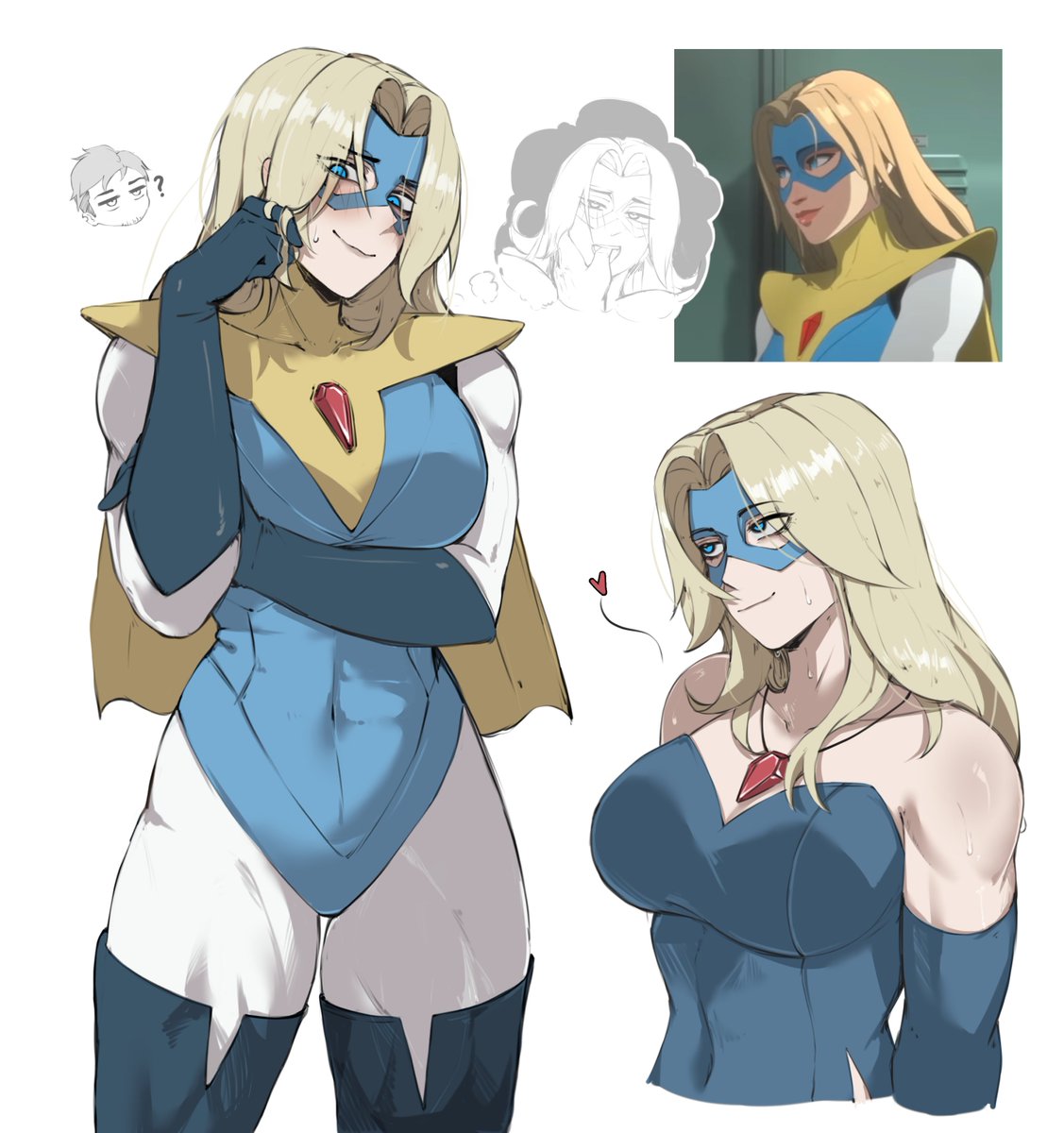 masoq095's tweet image. finally drew blonde blazer