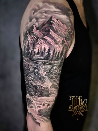 20Morningstar23's tweet image. A breathtaking nature scene done by @wolffmantattoo
A tattoo that is truly #timeless. To keep updated on events, give us a follow!
#naturetattoo #beartattoo #RapidCitySD #BlackandGrey #RapidCityArtists #AwardWinningArtist