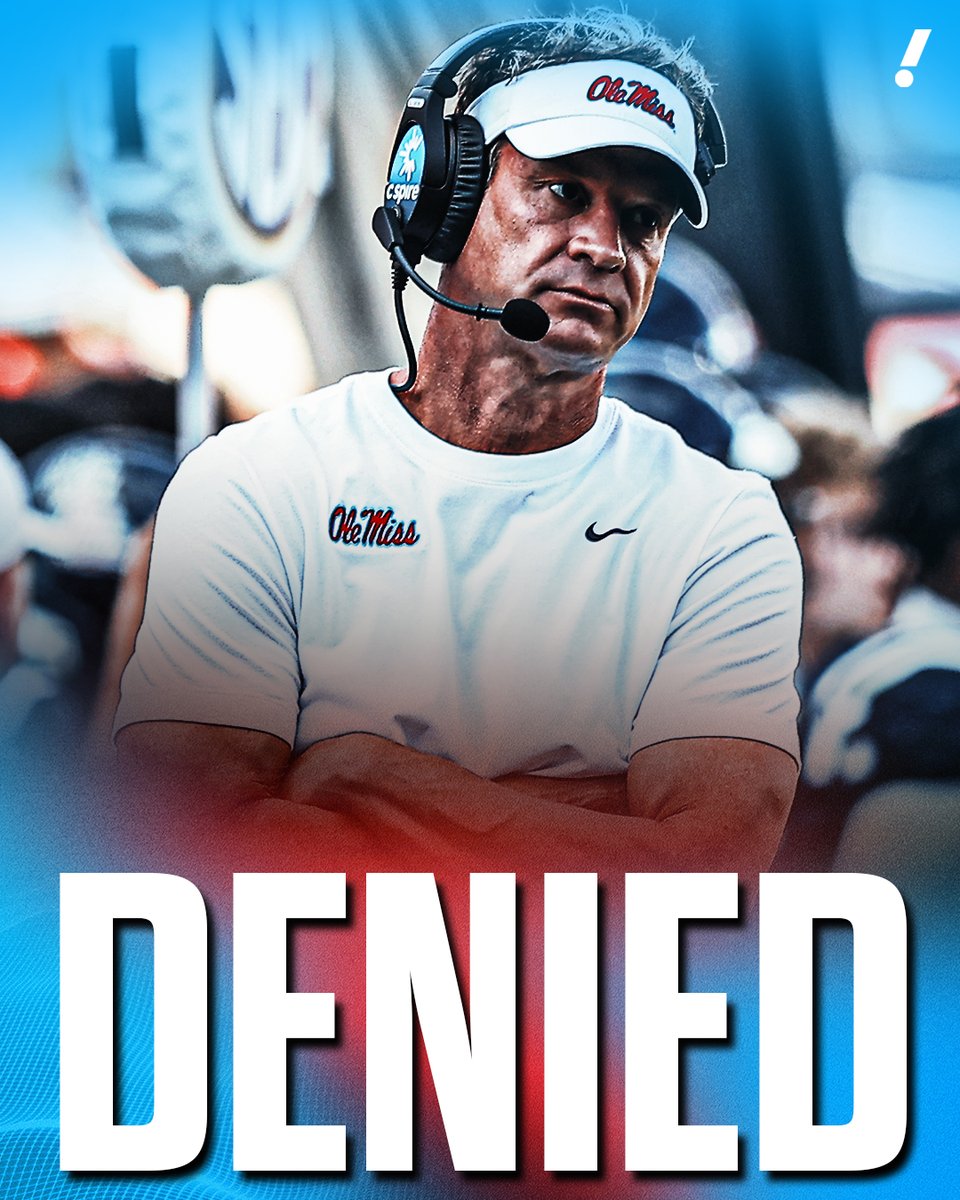 YahooSports's tweet photo. Lane Kiffin wanted to keep coaching Ole Miss in the College Football Playoff despite taking the job at LSU but he says he was DENIED the chance by Ole Miss AD Keith Carter.

Kiffin says he is looking forward to his new start at LSU and will forever cherish the incredible six years he spent at Ole Miss, adding that he'll be "rooting hard" for the program to complete their mission of bringing a national championship to Oxford.