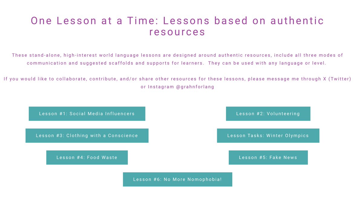 grahnforlang's tweet image. Need some inspo for tomorrow&apos;s lessons? Check this out.  Can be adapted to any language.  Topics include: Clothing with a Conscience, No More Nomophobia (Fear of not having your cellphone) and more: grahnforlang.com/lessons-based-…