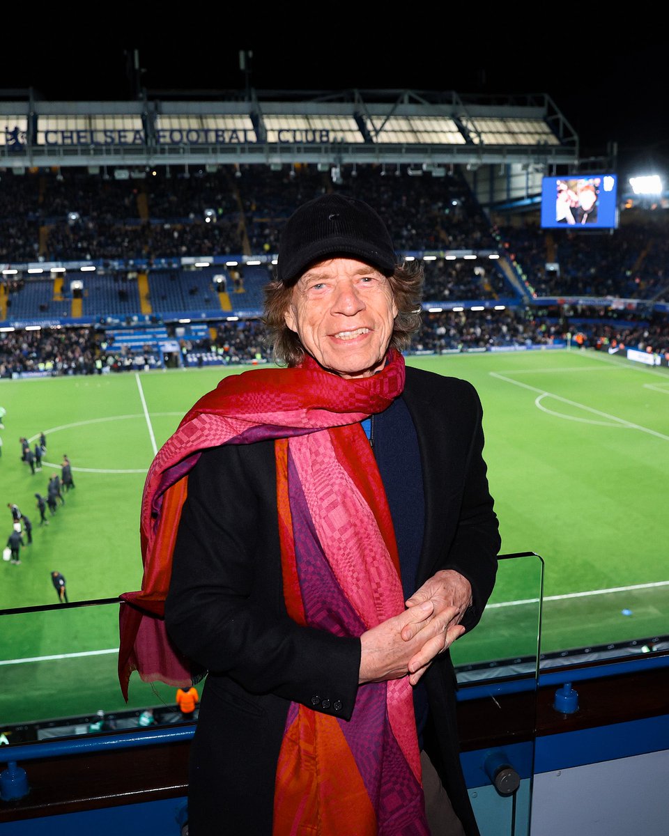 Mick Jagger was at Stamford Bridge for today’s meeting with Arsenal. 🎸

#CFC | #CHEARS